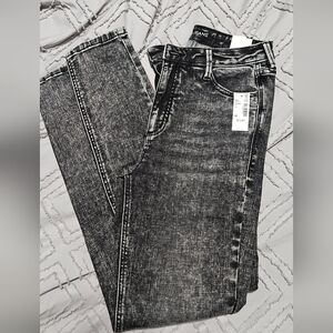Grey skinny high rise jeans